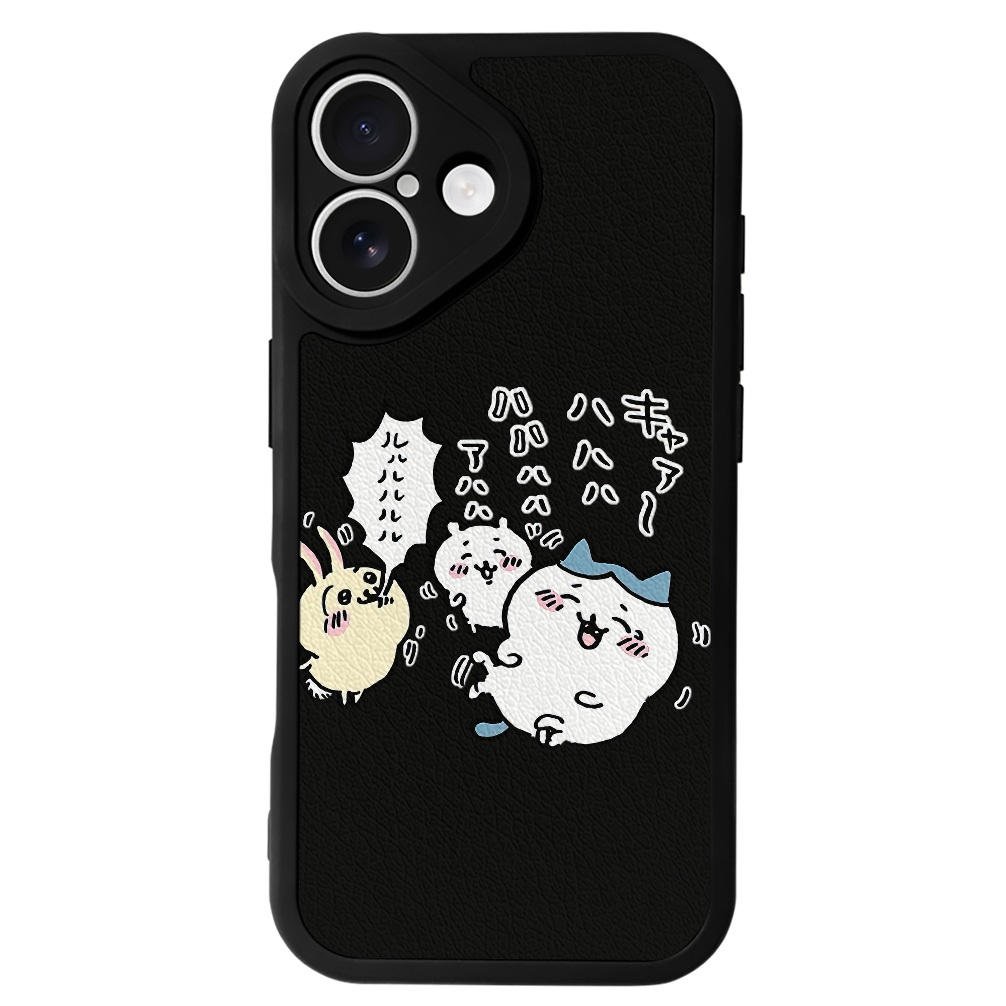 （画像用） ちいかわ うさぎ Chii-kawa usagi 【iPhone 16シリーズ対応】シリコンスマホケース（レザー調） 材質：シリコン